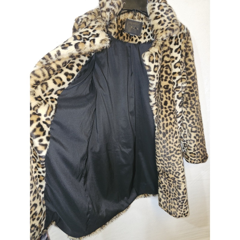 BlankeNYC Women's XS Faux Fur Coat Leopard Print - Picture 5 of 16